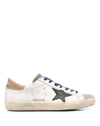 weiße Leder niedrige Sneakers mit Sternenmuster von Golden Goose