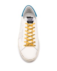 weiße Leder niedrige Sneakers mit Sternenmuster von Golden Goose