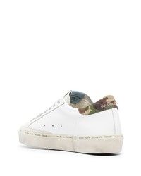 weiße Leder niedrige Sneakers mit Sternenmuster von Golden Goose