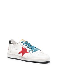 weiße Leder niedrige Sneakers mit Sternenmuster von Golden Goose