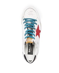 weiße Leder niedrige Sneakers mit Sternenmuster von Golden Goose