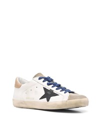 weiße Leder niedrige Sneakers mit Sternenmuster von Golden Goose