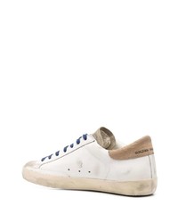 weiße Leder niedrige Sneakers mit Sternenmuster von Golden Goose