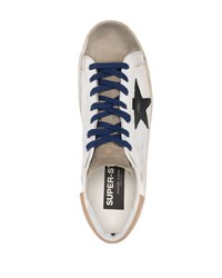 weiße Leder niedrige Sneakers mit Sternenmuster von Golden Goose