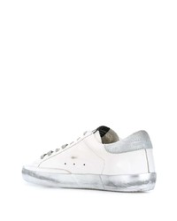 weiße Leder niedrige Sneakers mit Sternenmuster von Golden Goose