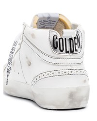 weiße Leder niedrige Sneakers mit Sternenmuster von Golden Goose