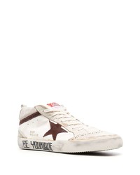 weiße Leder niedrige Sneakers mit Sternenmuster von Golden Goose