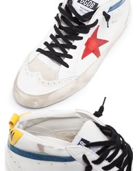 weiße Leder niedrige Sneakers mit Sternenmuster von Golden Goose