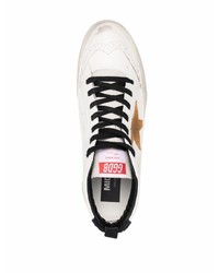 weiße Leder niedrige Sneakers mit Sternenmuster von Golden Goose