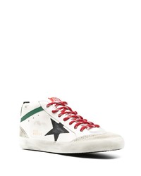 weiße Leder niedrige Sneakers mit Sternenmuster von Golden Goose