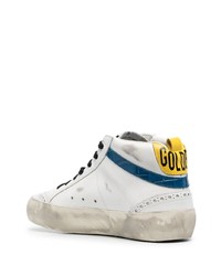 weiße Leder niedrige Sneakers mit Sternenmuster von Golden Goose