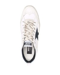 weiße Leder niedrige Sneakers mit Sternenmuster von Golden Goose