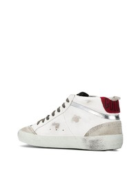 weiße Leder niedrige Sneakers mit Sternenmuster von Golden Goose