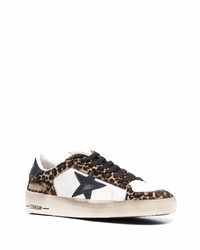 weiße Leder niedrige Sneakers mit Sternenmuster von Golden Goose