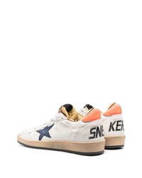 weiße Leder niedrige Sneakers mit Sternenmuster von Golden Goose