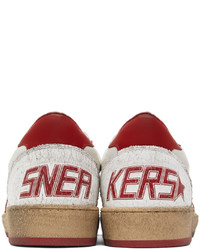 weiße Leder niedrige Sneakers mit Sternenmuster von Golden Goose