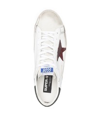 weiße Leder niedrige Sneakers mit Sternenmuster von Golden Goose