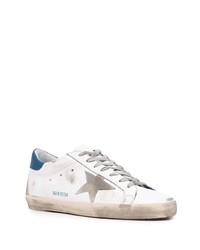 weiße Leder niedrige Sneakers mit Sternenmuster von Golden Goose