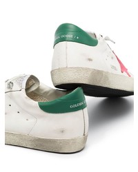 weiße Leder niedrige Sneakers mit Sternenmuster von Golden Goose