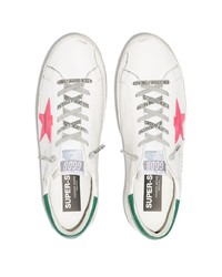 weiße Leder niedrige Sneakers mit Sternenmuster von Golden Goose