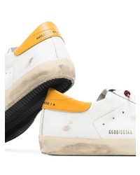 weiße Leder niedrige Sneakers mit Sternenmuster von Golden Goose