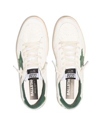 weiße Leder niedrige Sneakers mit Sternenmuster von Golden Goose