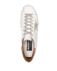 weiße Leder niedrige Sneakers mit Sternenmuster von Golden Goose