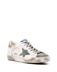 weiße Leder niedrige Sneakers mit Sternenmuster von Golden Goose