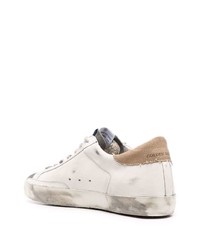 weiße Leder niedrige Sneakers mit Sternenmuster von Golden Goose