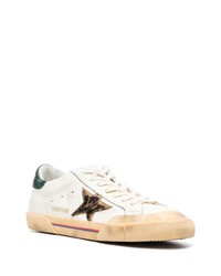 weiße Leder niedrige Sneakers mit Sternenmuster von Golden Goose