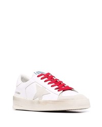 weiße Leder niedrige Sneakers mit Sternenmuster von Golden Goose