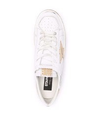 weiße Leder niedrige Sneakers mit Sternenmuster von Golden Goose