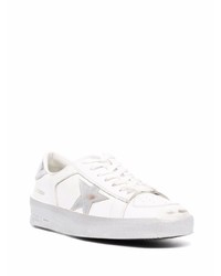 weiße Leder niedrige Sneakers mit Sternenmuster von Golden Goose