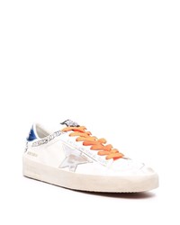 weiße Leder niedrige Sneakers mit Sternenmuster von Golden Goose