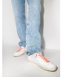 weiße Leder niedrige Sneakers mit Sternenmuster von Golden Goose