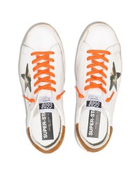 weiße Leder niedrige Sneakers mit Sternenmuster von Golden Goose