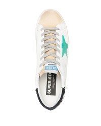 weiße Leder niedrige Sneakers mit Sternenmuster von Golden Goose