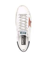 weiße Leder niedrige Sneakers mit Sternenmuster von Golden Goose