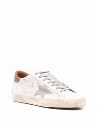 weiße Leder niedrige Sneakers mit Sternenmuster von Golden Goose