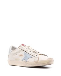 weiße Leder niedrige Sneakers mit Sternenmuster von Golden Goose