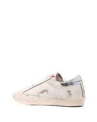 weiße Leder niedrige Sneakers mit Sternenmuster von Golden Goose