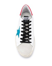 weiße Leder niedrige Sneakers mit Sternenmuster von Golden Goose