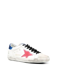 weiße Leder niedrige Sneakers mit Sternenmuster von Golden Goose