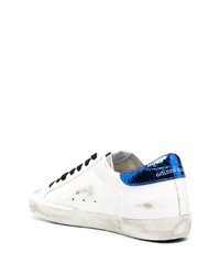 weiße Leder niedrige Sneakers mit Sternenmuster von Golden Goose