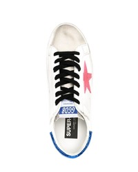 weiße Leder niedrige Sneakers mit Sternenmuster von Golden Goose