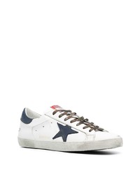 weiße Leder niedrige Sneakers mit Sternenmuster von Golden Goose