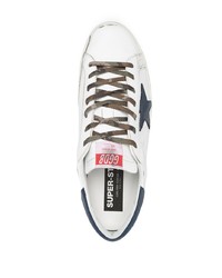 weiße Leder niedrige Sneakers mit Sternenmuster von Golden Goose