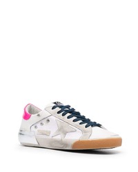 weiße Leder niedrige Sneakers mit Sternenmuster von Golden Goose