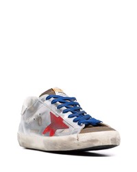 weiße Leder niedrige Sneakers mit Sternenmuster von Golden Goose