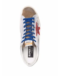 weiße Leder niedrige Sneakers mit Sternenmuster von Golden Goose